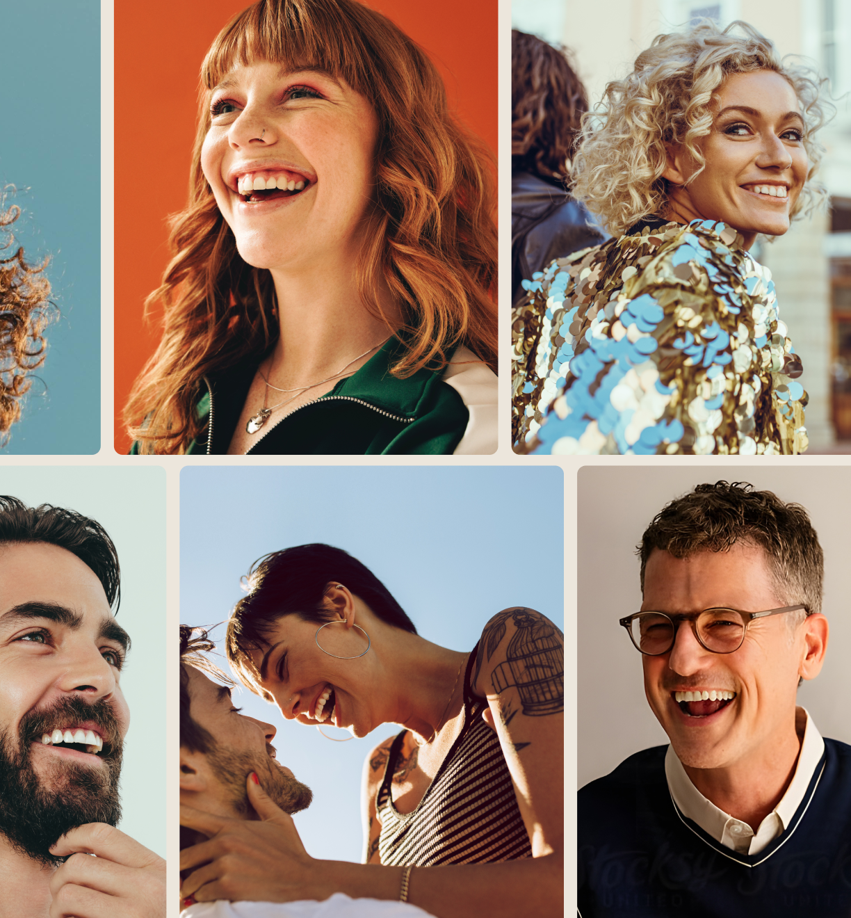 Happy patient collage